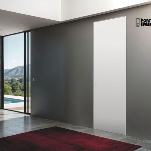 Collezione Mimesy Mod 100 L altezza 260 cm Laccato Bianco Opaco con maniglia push a filo