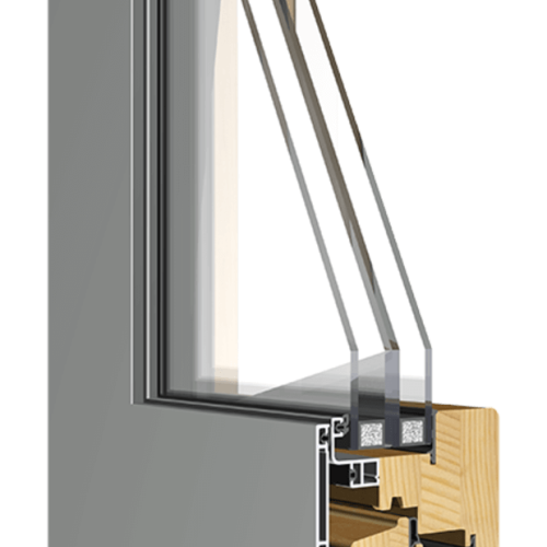 spaccato legno-alluminio EVO